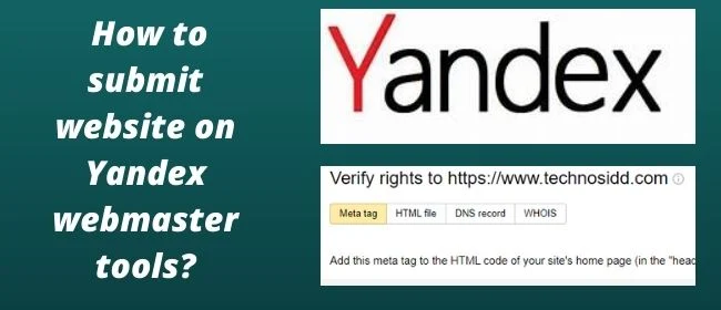 How to submit website to Yandex webmaster tools