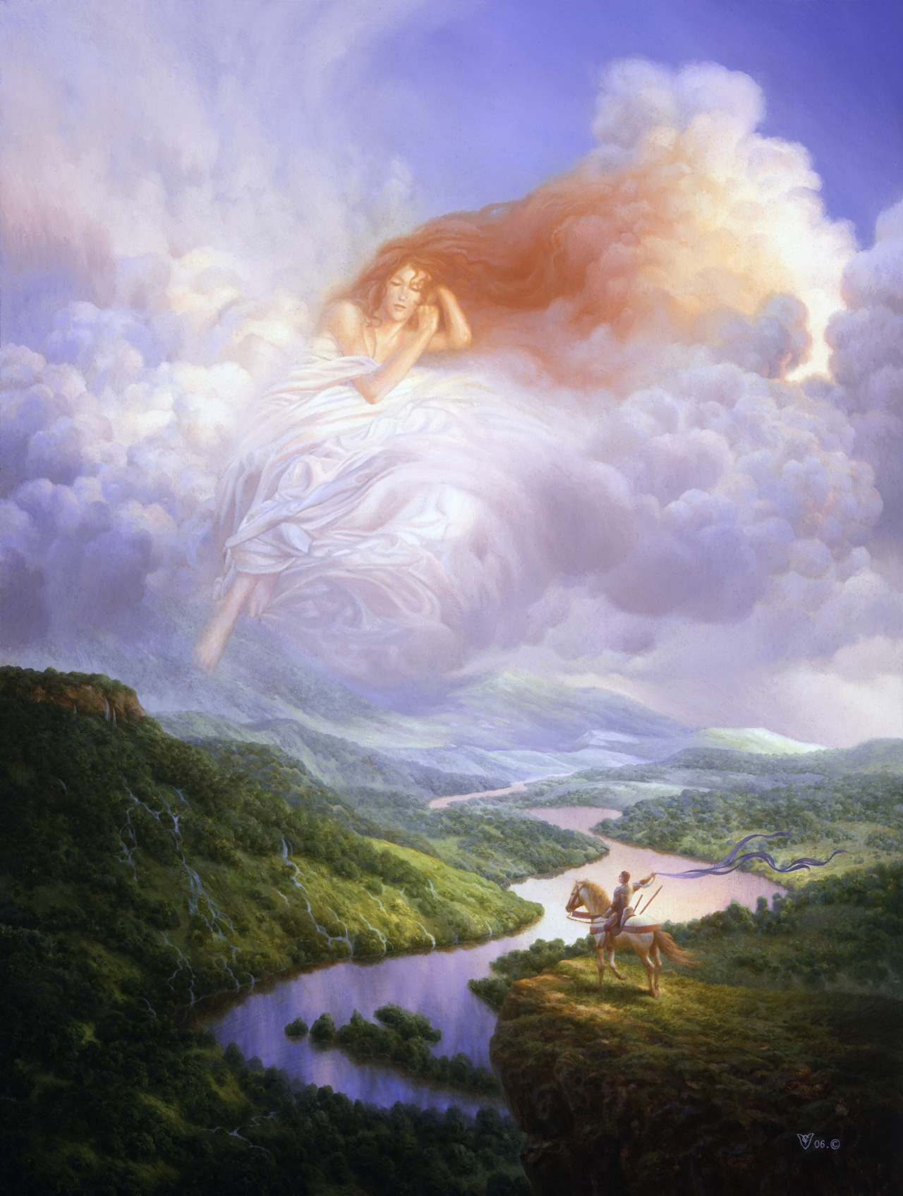 Природа создала бога. Christophe Vacher художник. Облака фэнтези. Облака живопись. Бог в небе.
