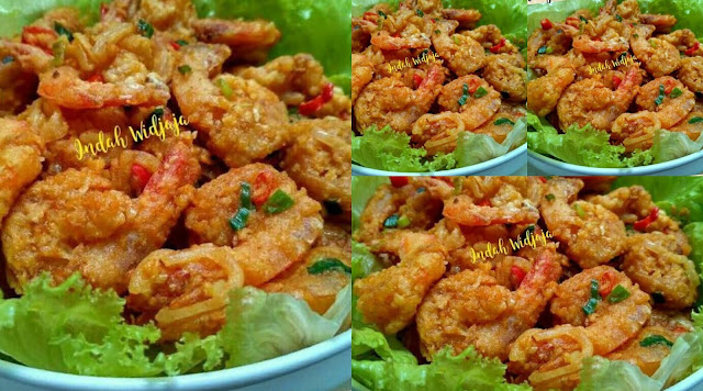 Udang Goreng Saos Telur Asin by Indah Widjaja Resep