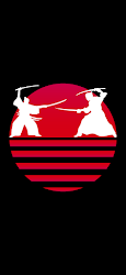 samurai synthwave phone wallpapers iphone