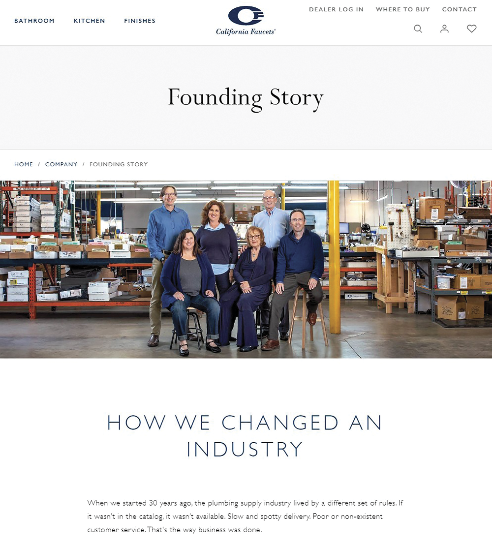 DPHA Connections California Faucets Rolls Out New site