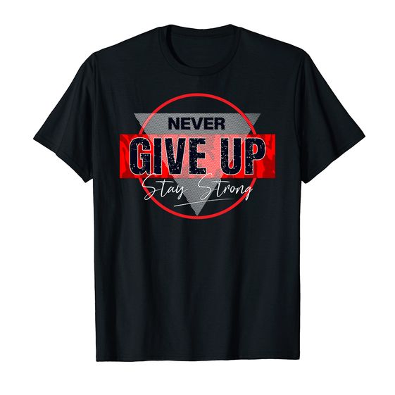 ÁO THUN COTTON UNISEX IN HÌNH NEVER GIVE UP GRAPHIC 14150