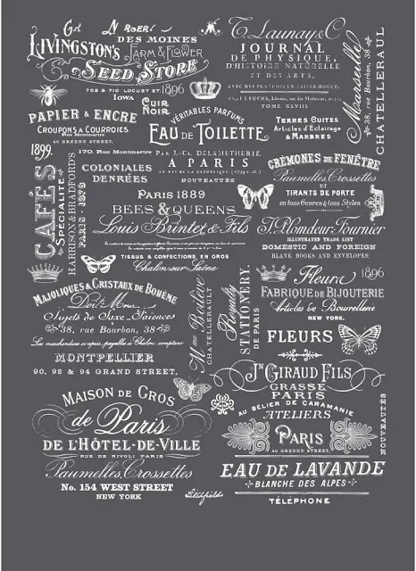 Photo of a decor transfer graphic sheet