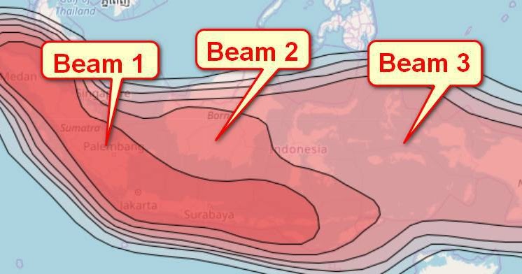 Beam Transvision Ku-band Satelit Measat 3B - Kreasi Parabola