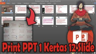 cara menyatukan power point untuk mem print 12 slides