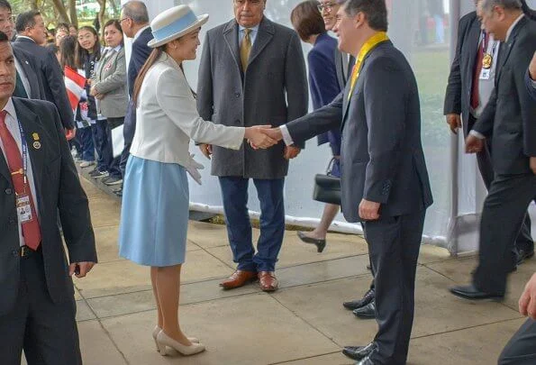 Japanese Princess Mako met with Peruvian President Martin Vizcarra at the Palace of Goverment in Lima