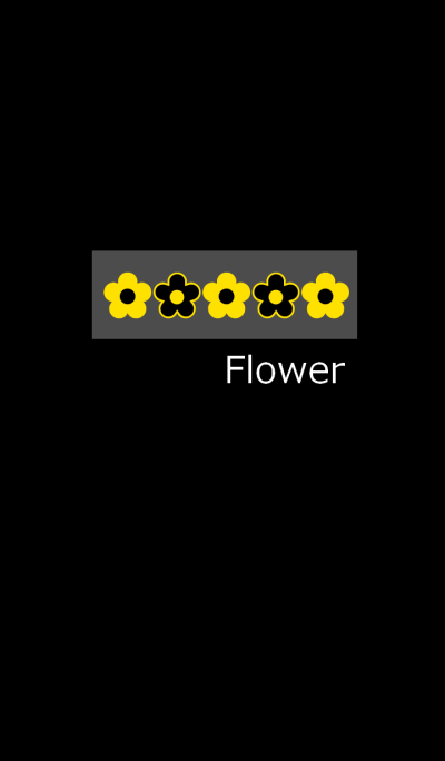 Simple flower and black from japan