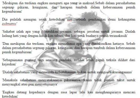 500 Kumpulan Kata Mutiara Kahlil Gibran Tentang Sahabat Sejati Gambar