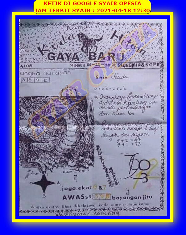 Syair Sdy Hari Ini Minggu 18 April 2021 Opesia Official Syair Sdy Hari Ini Minggu 18 April 2021 Opesia Official