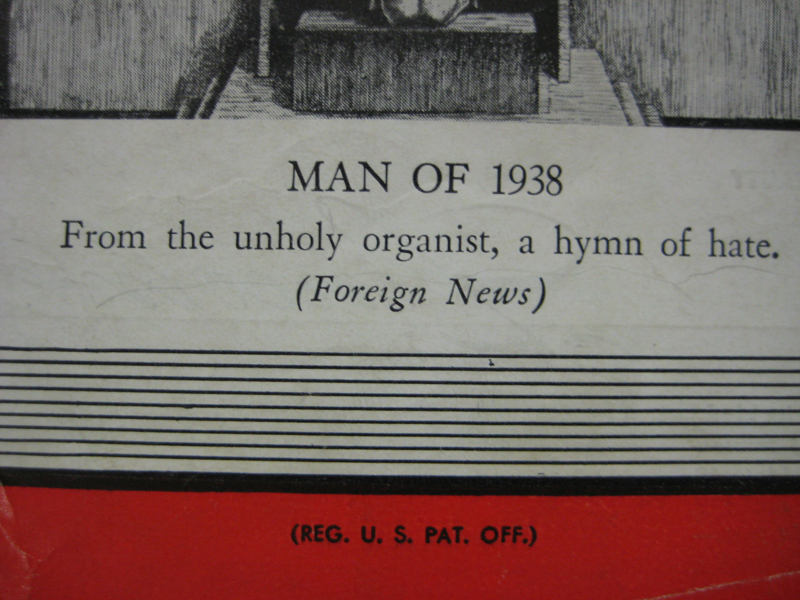 TIME Magazine Cover Adolf Hitler, Man of the Year Jan. 2, 1939 vintage everyday TIME Magazine Cover Adolf Hitler, Man of the Year Jan. 2, 1939 vintage everyday