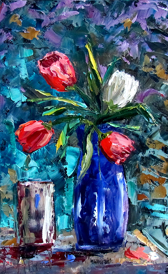 Debra Hurd Original Paintings AND Jazz Art Floral art flowers painting