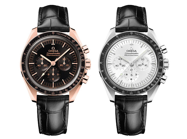 Omega Speedmaster Moonwatch in Sedna gold and Canopus gold