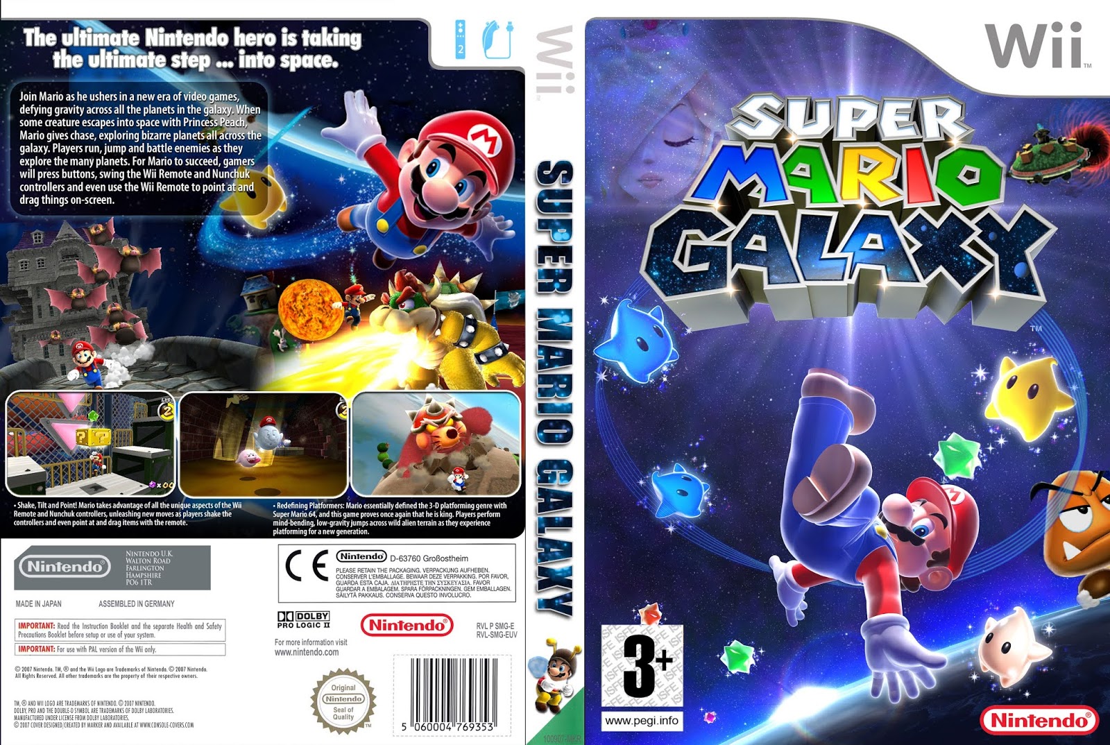 Super Mario Galaxy "PTBR" (Nintendo Wii)