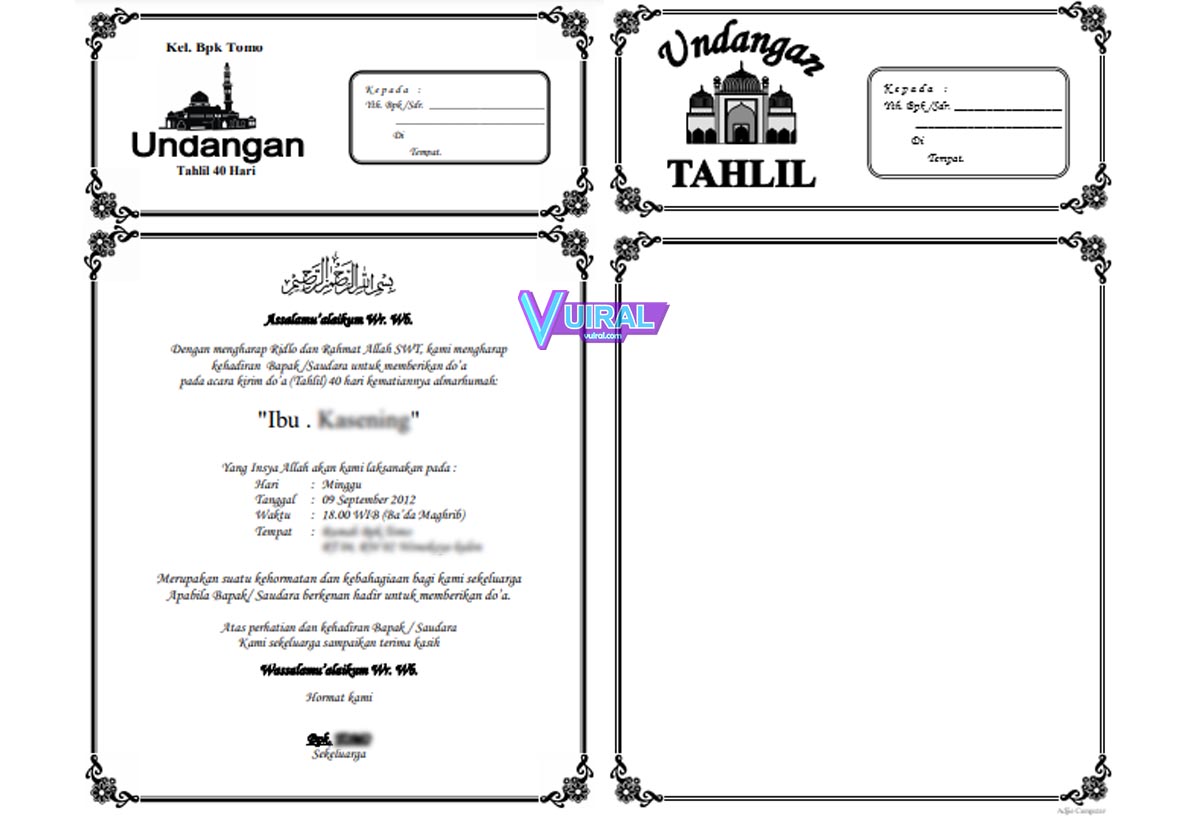 16+ Contoh Acara Tahlilan 40 Hari terbaik