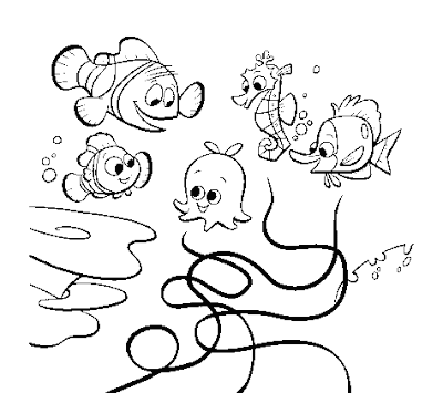 Finding Nemo Coloring Pages To Kids | Cartoon Coloring Pages