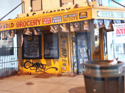 Entry and awning of a 1/24 scale model bodega.