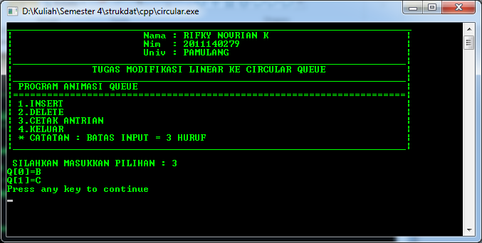 program antrian c program antrian c