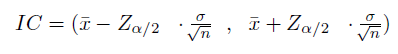 intervalo confianza media poblacional fórmula
