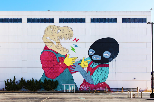 New Street Art Collaboration By Jasper Wong and Kelly Towles in Washiongton DC, USA. 1