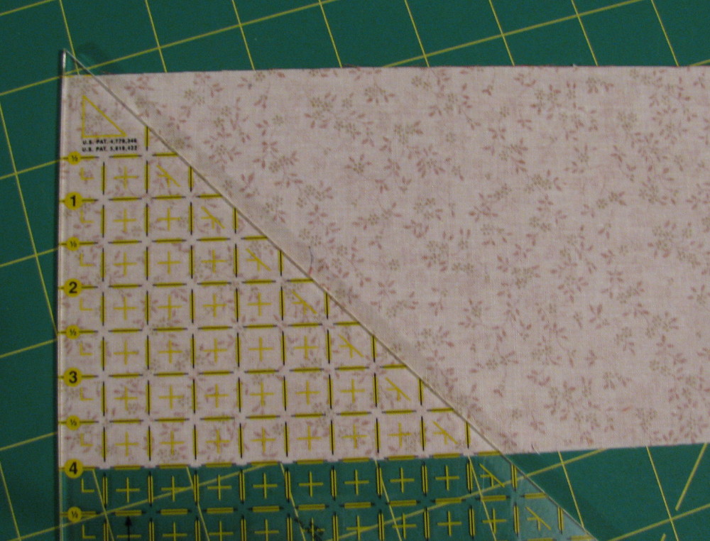 Louisa Quilts Half Square Triangles with a Triangle Ruler