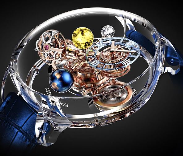 Wooden Clock Spot Astronomia 3 axis tourbillon