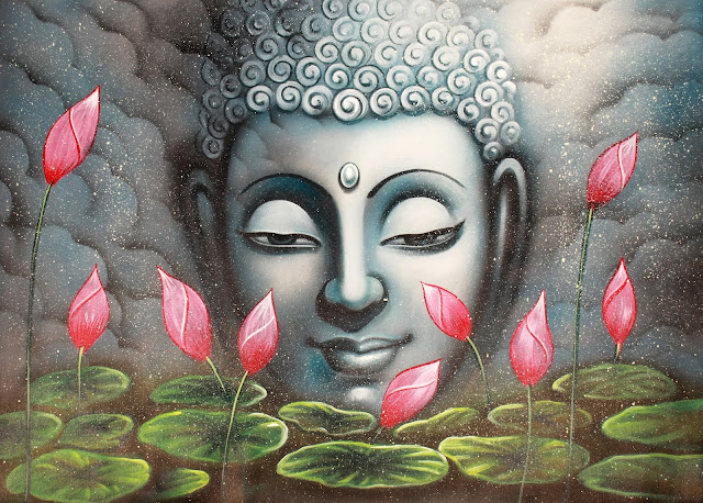 The Buddha- Oil And Acrylic Painting