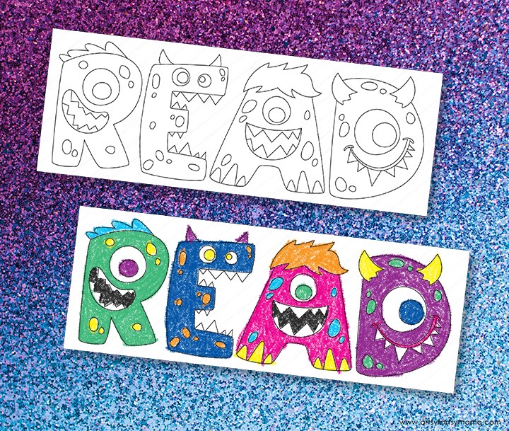 Monster cOLORING Bookmarks