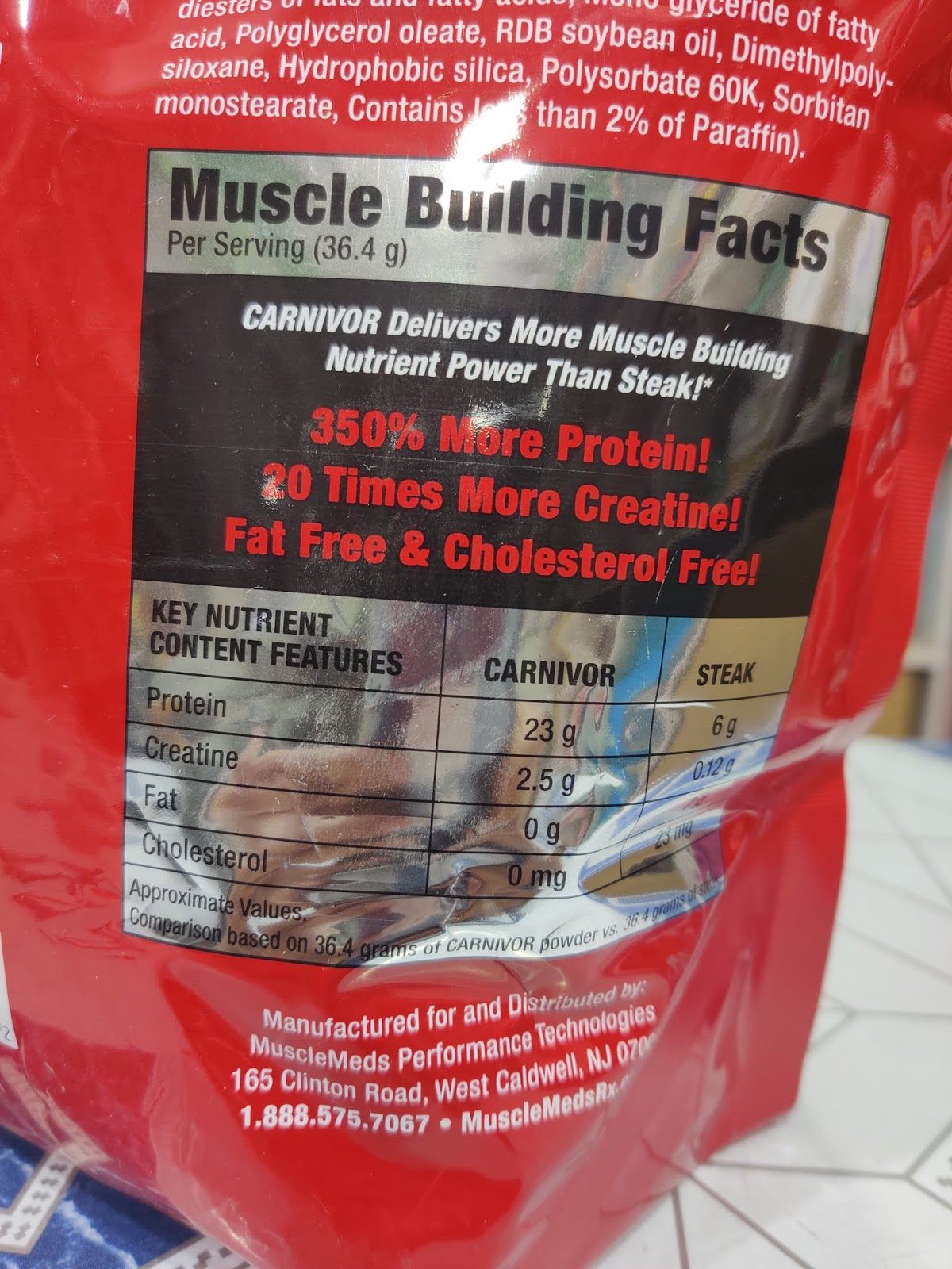 MuscleMeds Carnivor Protein Isolate Powder, Chocolate 8 Lbs, 3.63 Kg