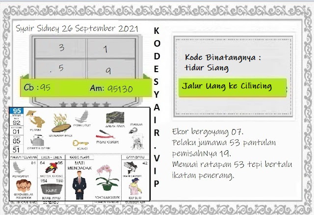 Syair Sdy Minggu 26 September 2021 Forum Kode Syair Toto