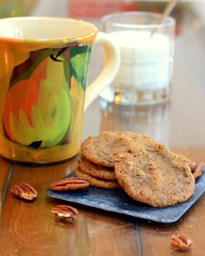 Mocha Chocolate Chip Cookies ♥ KitchenParade.com, a coffee fix and a chocolate fix both at once.