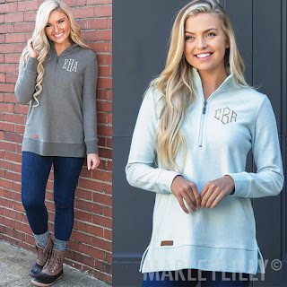 Monogrammed Corded Pullover