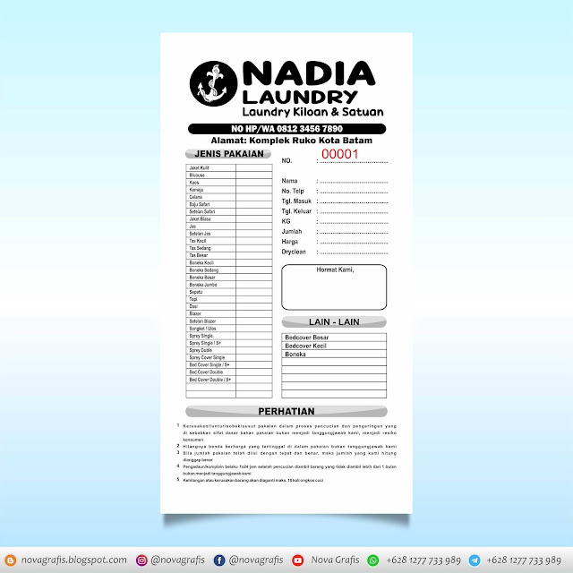 Nota Laundry cdr pdf
