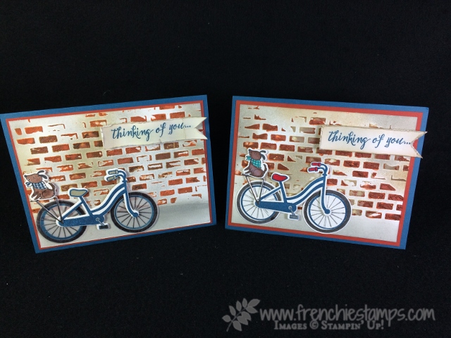 Bike Ride, Brick Wall, Frenchie Stamps, Stampin'Up!,