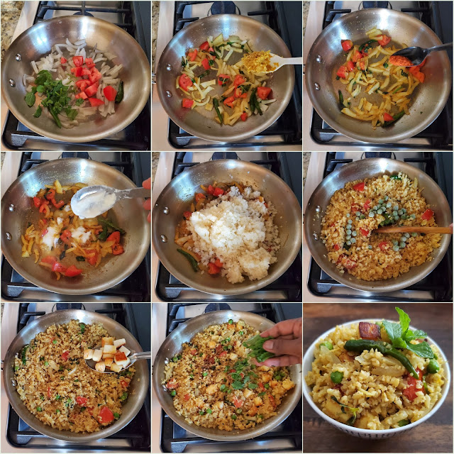 images of Cauliflower Rice Paneer Biriyani / Paneer Biriyani / With Cauliflower Rice / Cauliflower Rice Biriyani / Cauliflower Rice Biryani