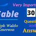 Fable Textual Question Answer Class 10