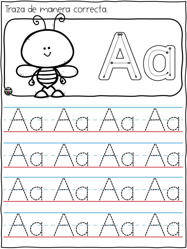 cuaderno trazo abc imagenes educativas trazos de letras enseñanza the