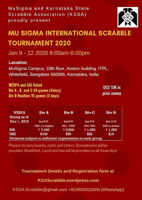 MuSigma International Scrabble Tournament 2020