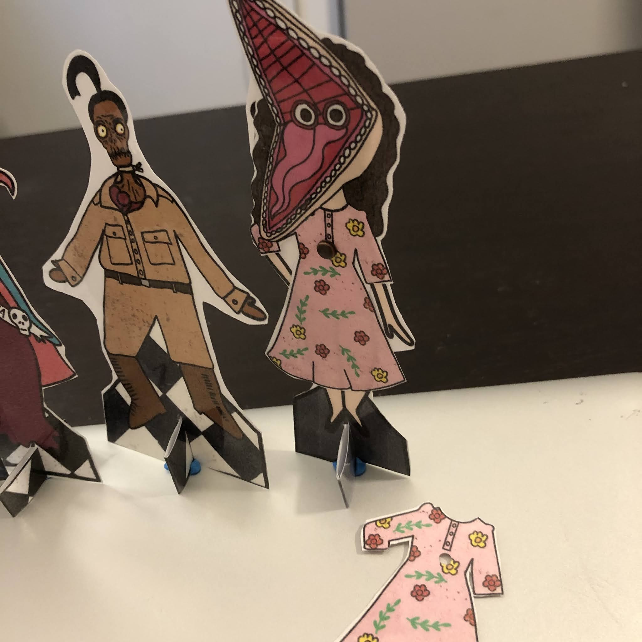 Author Amanda Gatton FREE DIY Beetlejuice Paper Figurines