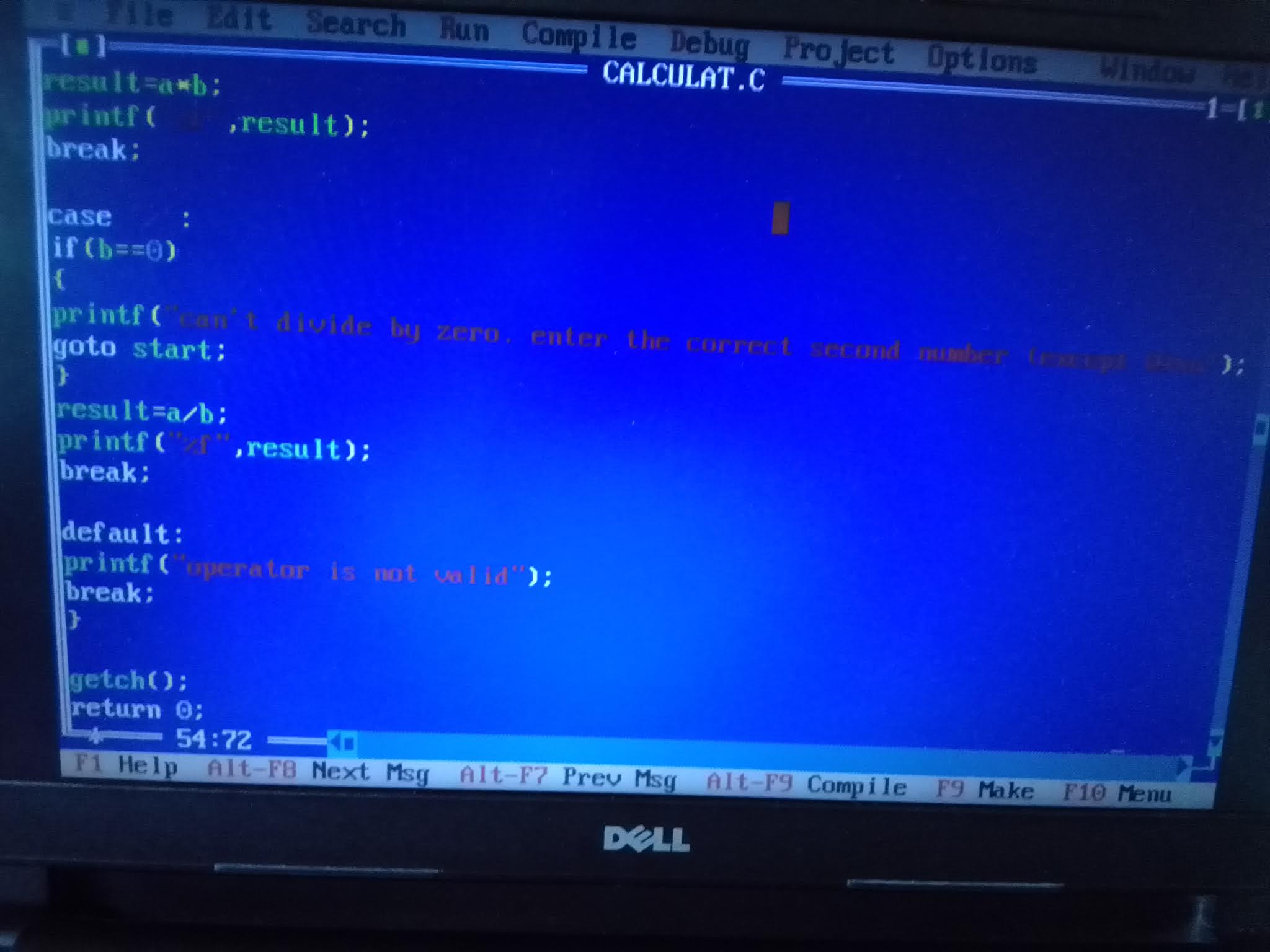 c program to make a simple calculator using switch statement