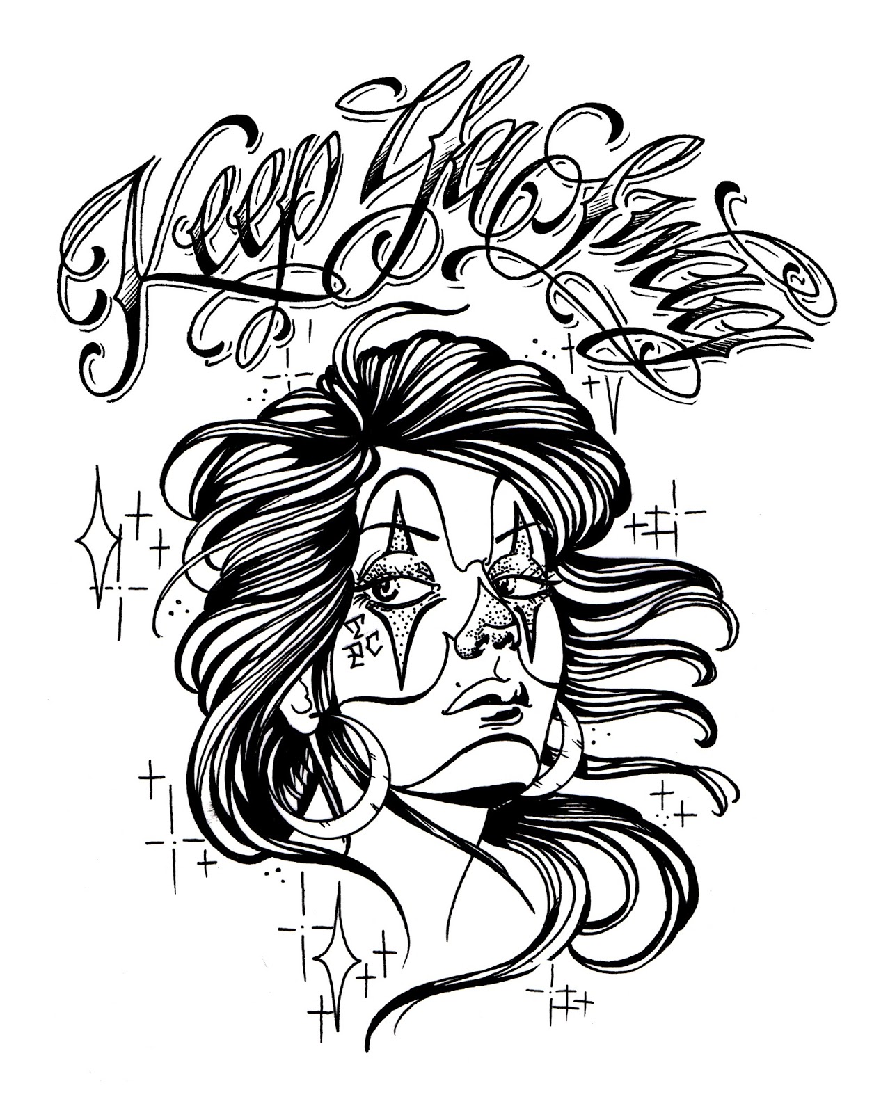 Chicano Art Drawings And Coloring Pages