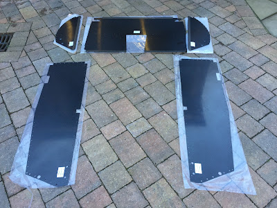 Caterham carbon interior panels, first picture after unpacking