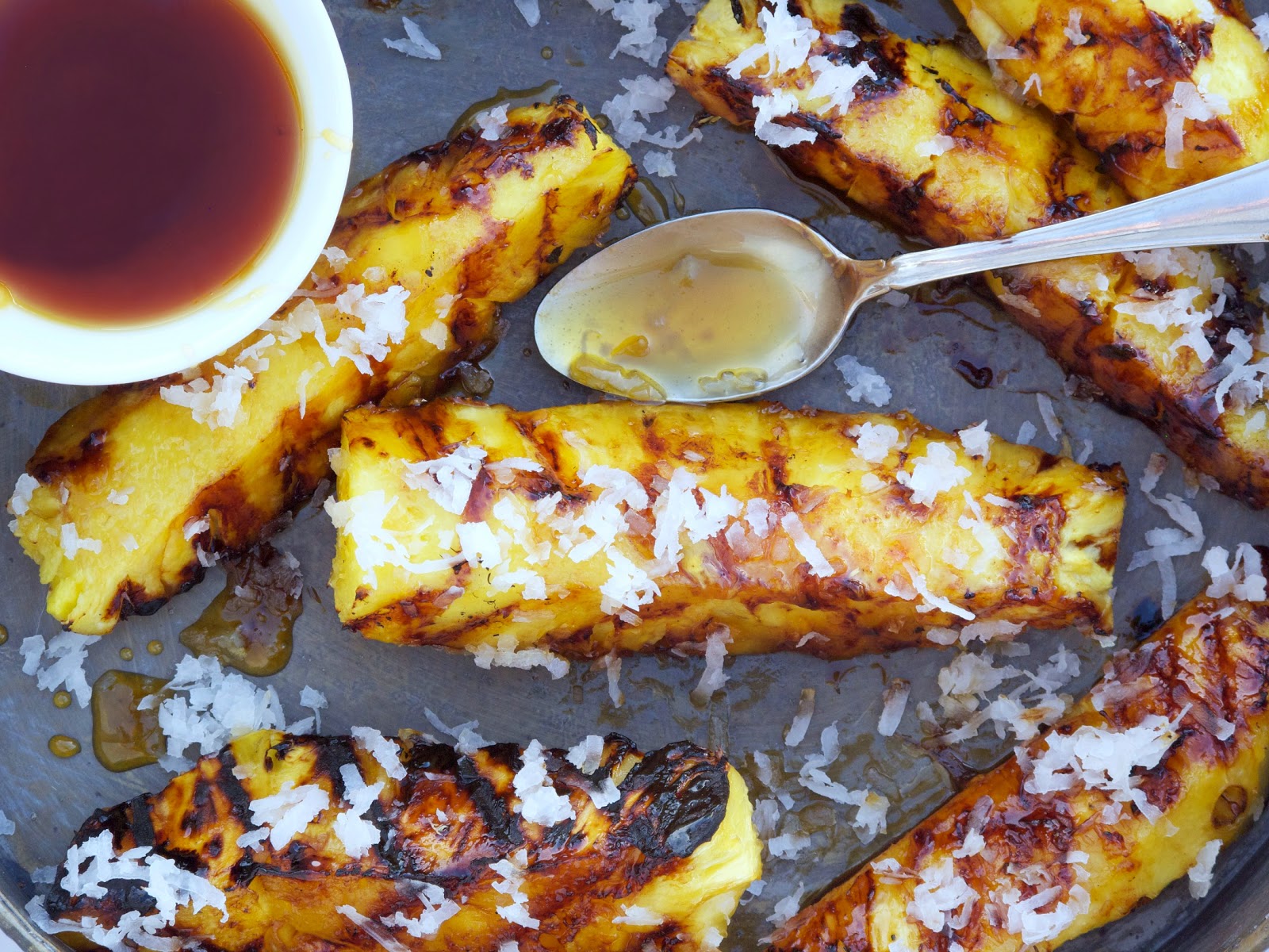 Recipes Grilled Pineapple with Coconut Caramel Sauce