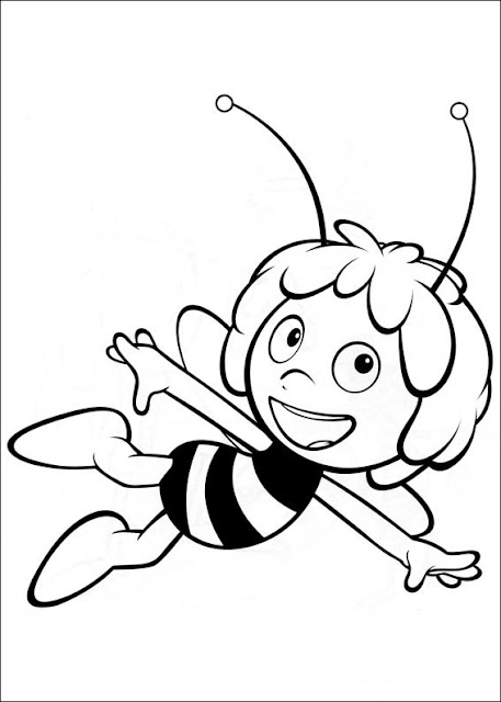10 printable bee water coloring pages