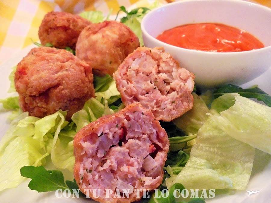 Albóndigas de pollo y arroz