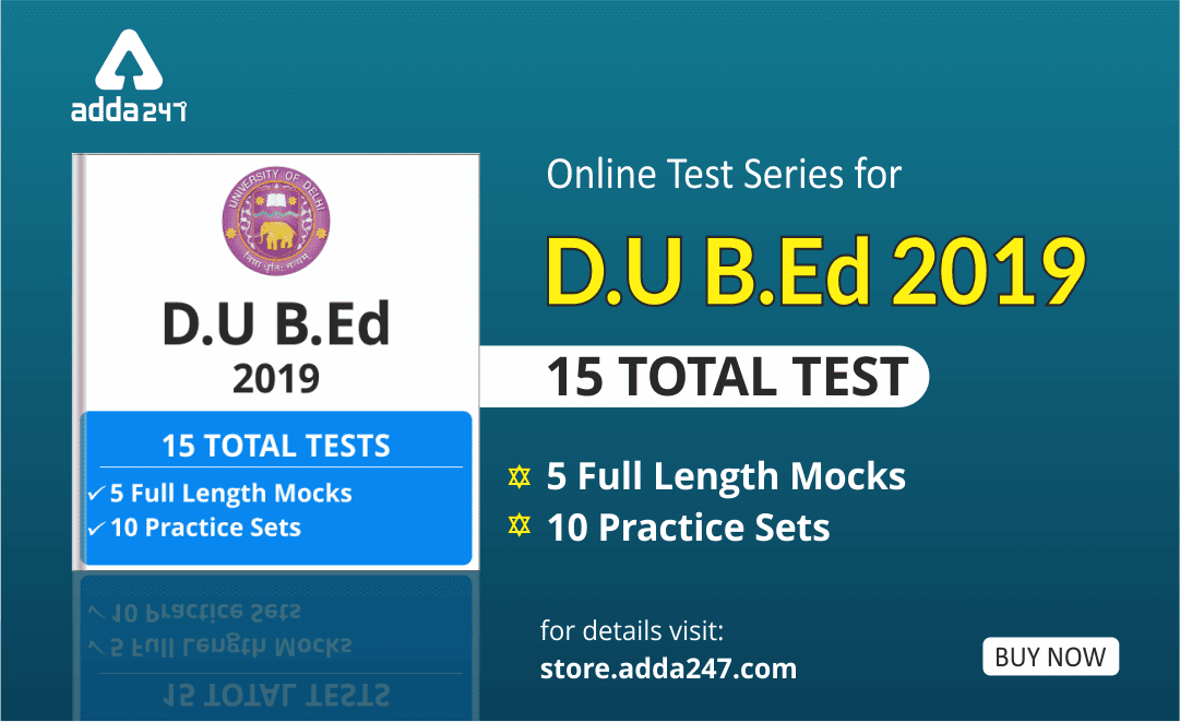 D.U B.Ed Test Series D.U B.Ed Test Series