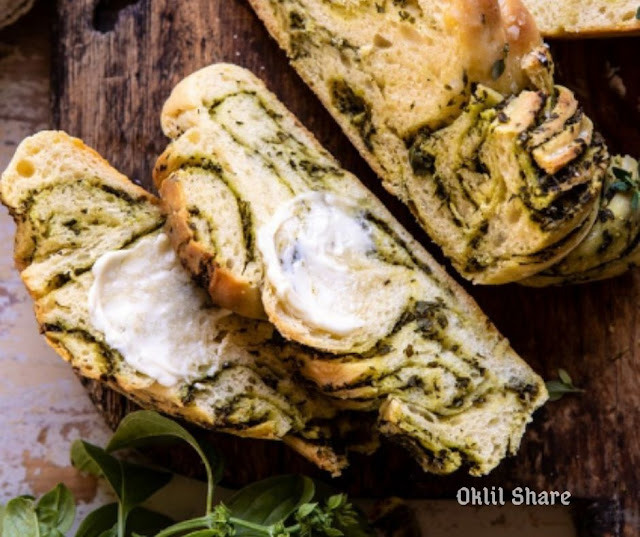 Swirled Garlic Herb Bread