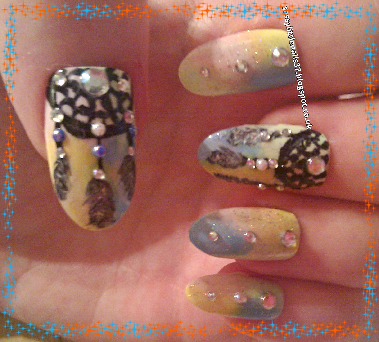 SassyLittleNails dreamcatcher nails