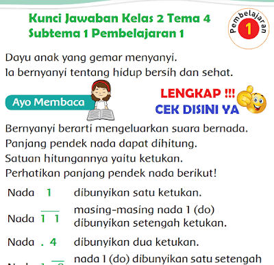 Kunci Jawaban Kelas 2 Tema 4 Subtema 1 Pembelajaran 1 www.simplenews.me