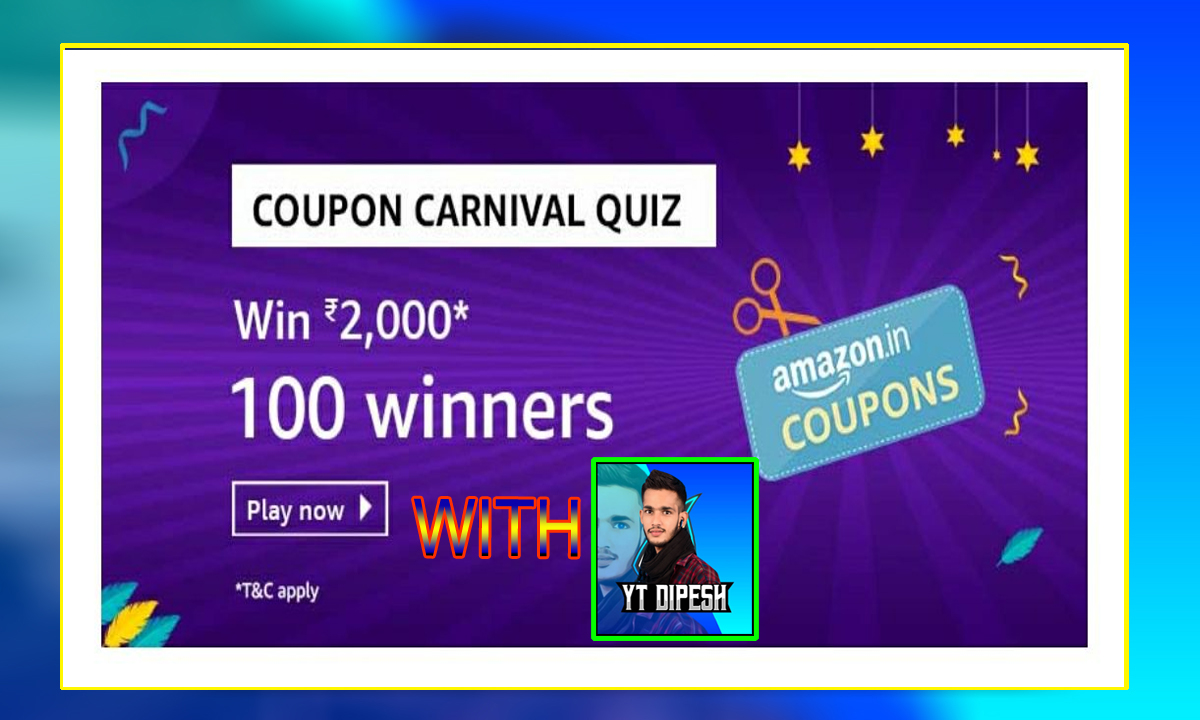 Coupon Carnival Quiz & Amazon Pay Roulette Quiz Answer 17 September 2020