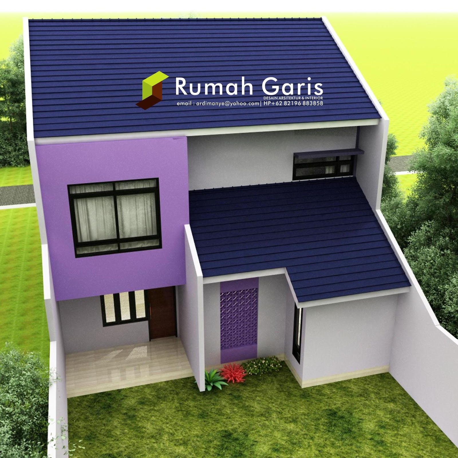 Desain Rumah 2 Lantai Di Belakang Wallpaper Dinding